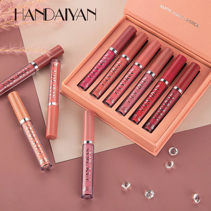 Matte vloeibare lippenstift, 6 kleurenpakket