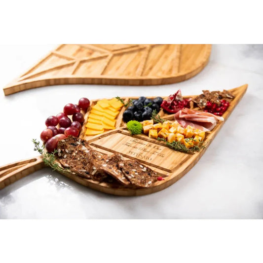 Smakelijk Wijnbord Houten Serveerschaal Bladvorm Charcuterie Bord Schotel Kaas Feestartikelen Aperitief Ornament