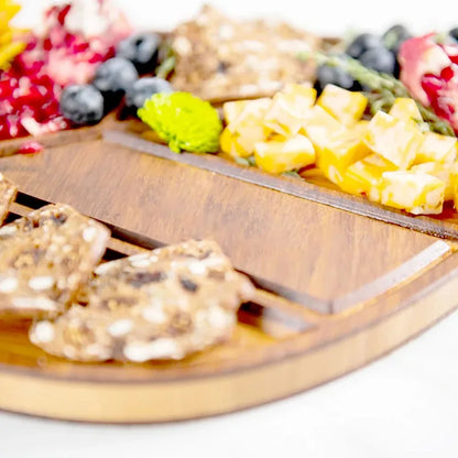 Smakelijk Wijnbord Houten Serveerschaal Bladvorm Charcuterie Bord Schotel Kaas Feestartikelen Aperitief Ornament