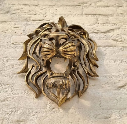 Metalen Leeuwenkop Wanddecoratie