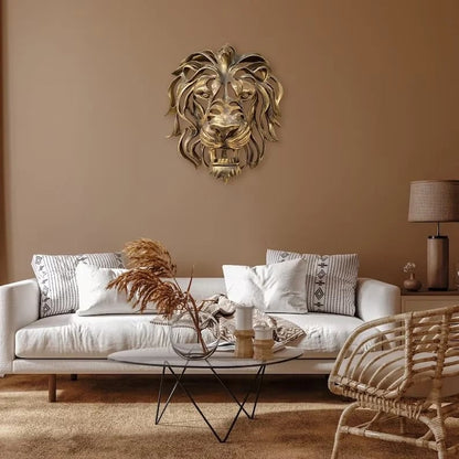 Metalen Leeuwenkop Wanddecoratie