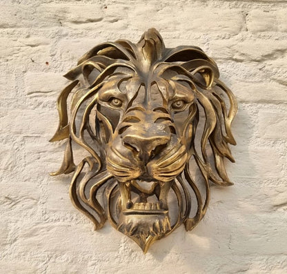 Metalen Leeuwenkop Wanddecoratie