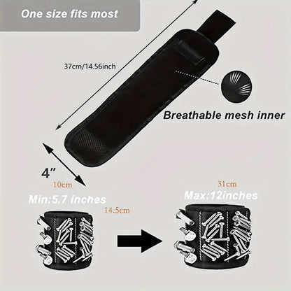 De ultieme doe-het-zelftool: Magnetische polsband voor vasthoudschroeven, spijkers, boortjes - perfect cadeau voor Handymen, mannen, vrouwen en papa!