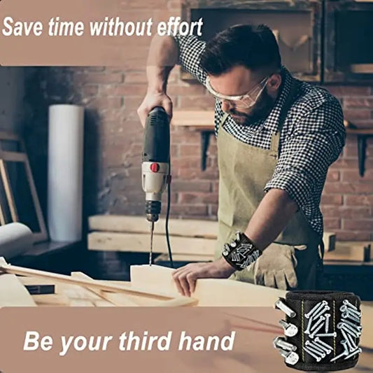 De ultieme doe-het-zelftool: Magnetische polsband voor vasthoudschroeven, spijkers, boortjes - perfect cadeau voor Handymen, mannen, vrouwen en papa!