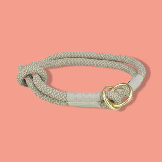 Trixie - Halsband Hond Soft Half-Slip Grijs Lichtgrijs