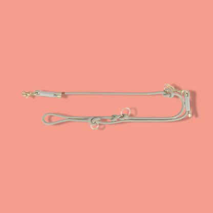 Trixie - Soft Rope Hondenriem Verstelbaar Grijs / Lichtgrijs