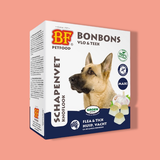 Biofood - Schapenvet Maxi Bonbons Knoflook - 2 x 40 Stuks
