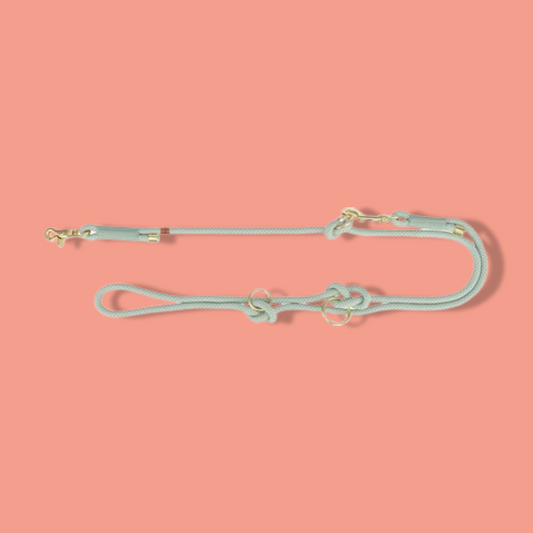 Trixie - Soft Rope Hondenriem Verstelbaar Saliegroen / Mint