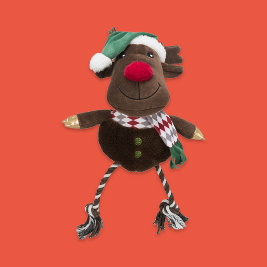 Trixie - Xmas Rendier Met Flostouw Benen Pluche / Katoen