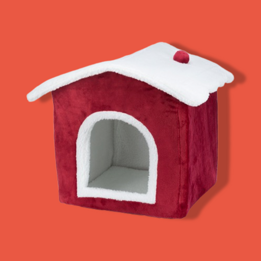 Trixie - Xmas Kattenmand Huis Rood / Wit