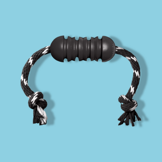 Kong - Extreme Dental Met Touw Zwart Wit