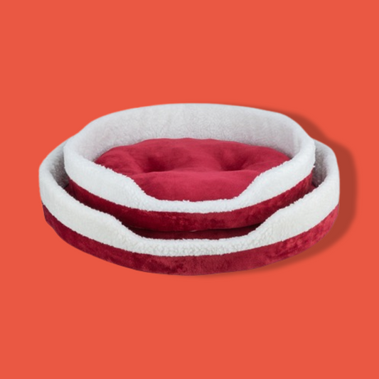 Trixie - Xmas Hondenmand Nevio Rond Rood / Wit