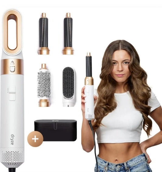 5 in 1 Föhn Hot Kam Set Professionele Krultang Stijltang