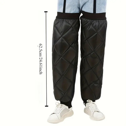 Motorfiets Beenwarmers 1 Paar - Knieschijven Versterkt Winddicht voor Rijden en Skiën, Ritslange Been Covers voor Fietsen, Winterfiets Accessoires, Hand wasbaar, Schuimconstructie, Multi-Feest cadeau